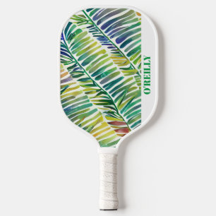 Blätter für Abstrakte Wasserfarben Moderne Monogra Pickleball Schläger