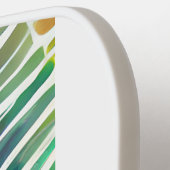 Blätter für Abstrakte Wasserfarben Moderne Monogra Pickleball Schläger (Linke Seite)