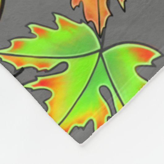 Blätter für Ahorn-Blätter in Rot-Orange Fleecedecke (Ecke)