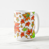 Blätter für Ahorn-Blätter in Rot-Orange Kaffeetasse (VorderseiteRechts)