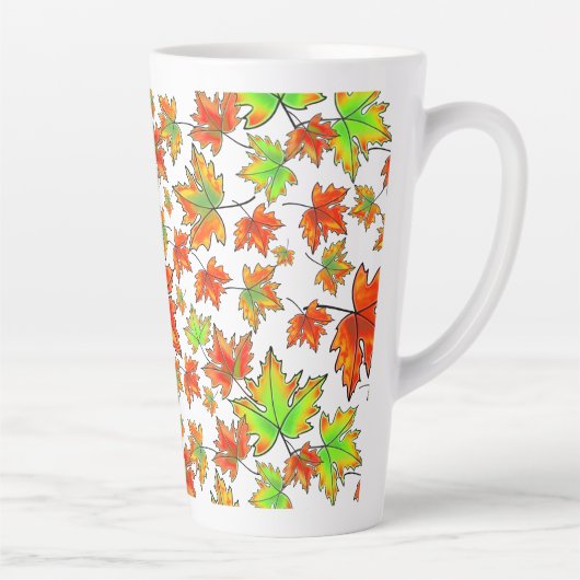 Blätter für Ahorn-Blätter in Rot-Orange Milchtasse (Rechts)