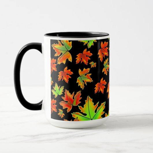 Blätter für Ahorn-Blätter in Rot-Orange Tasse (Links)