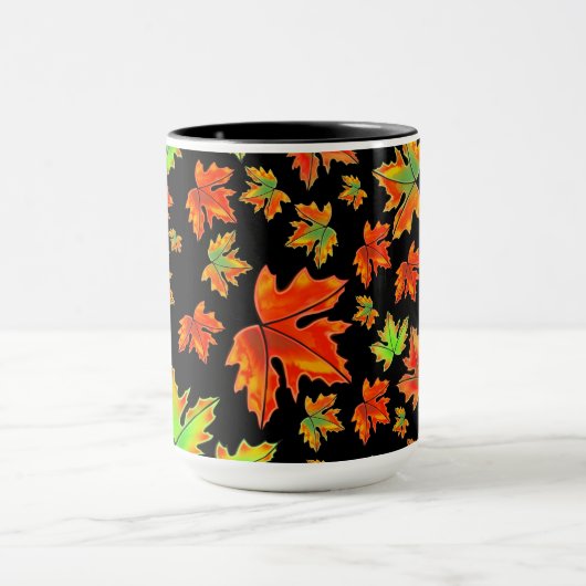 Blätter für Ahorn-Blätter in Rot-Orange Tasse (Zentrum)