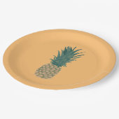 Blätter für Ananasmalerei, ganz, Ananas, PapierTel Pappteller (Schrägansicht)