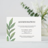 Blätter für Aquarell Unterkunft Karte (Stehend Vorderseite)