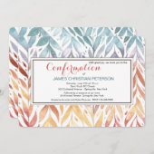 Blätter für Aquarellbilder Einladung (Vorne/Hinten)