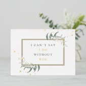 Blätter für Aquarellbilder Folieneinladung (Stehend vorne)