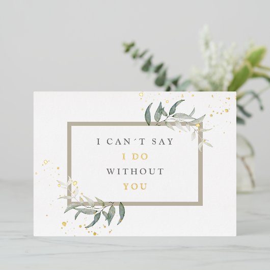 Blätter für Aquarellbilder Folieneinladung (Stehend vorne)