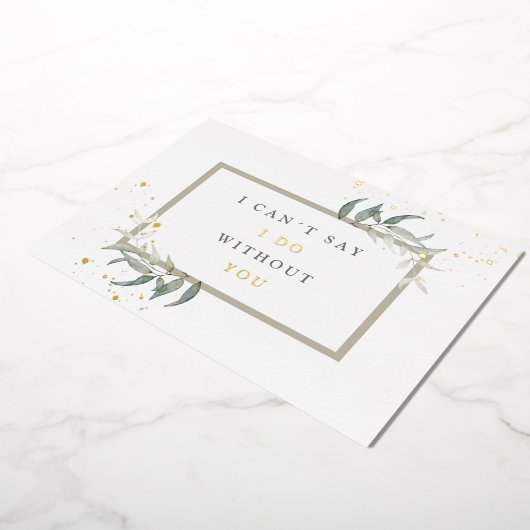 Blätter für Aquarellbilder Folieneinladung (Gedreht)