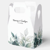 Blätter für Aquarellbilder Gastgeschenk Hochzeit Geschenkschachtel (Geöffnet)