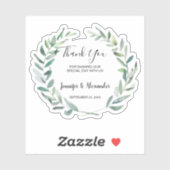 Blätter für Aquarellbilder Hochzeit Vielen Dank, d Aufkleber (Blatt)