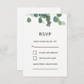 Blätter für Aquarellbilder RSVP-Karte Moderner Sch RSVP Karte (Vorne/Hinten)