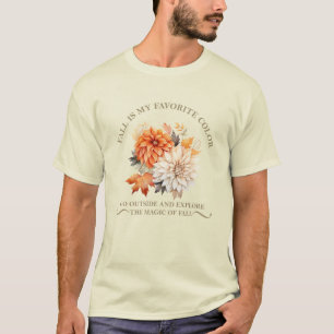 Blätter für Aquarellfarben fallen Herbstkurse an T-Shirt