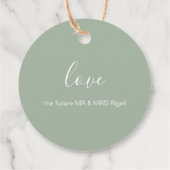 Blätter für Aquarellpalme Geschenkanhänger (Rückseite)