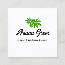 Blätter für Arborist Green Pflanze Quadratische Visitenkarte