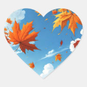 Blätter für Autoren Herz-Aufkleber (Vorderseite)