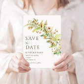 Blätter für Baumzweige im Herbst fallen Save the D Einladung