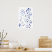 Blätter für Blaubirken, Pflanze 1 Poster (Küche)