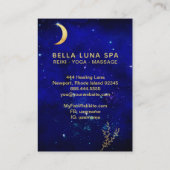 *~* Blätter für blaue Mondzweige Visitenkarte (Rückseite)