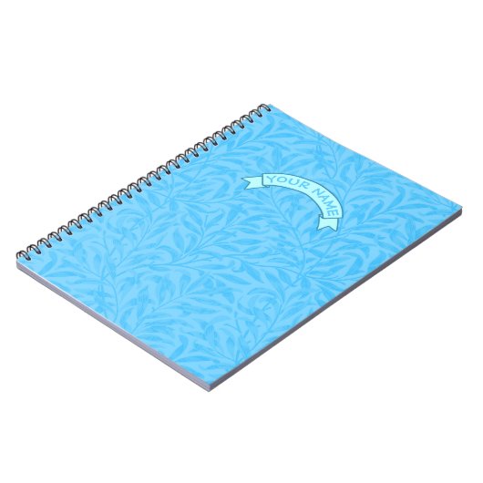 Blätter für Blue Individuelle Name Notebook Notizblock (Linke Seite)