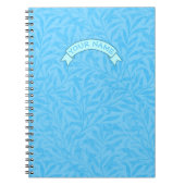 Blätter für Blue Individuelle Name Notebook Notizblock (Vorderseite)
