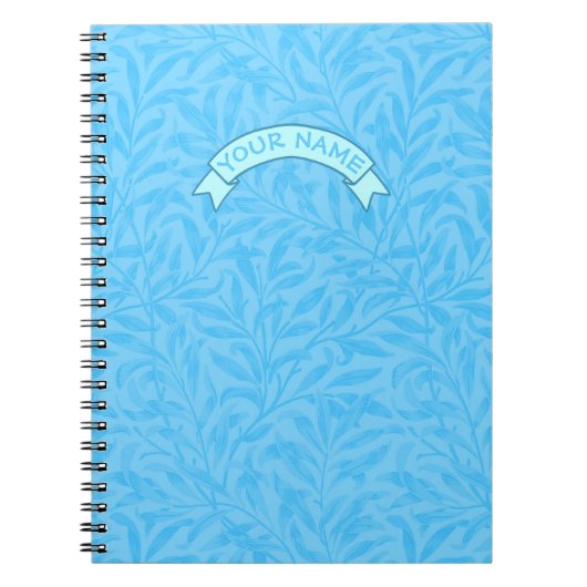 Blätter für Blue Individuelle Name Notebook Notizblock (Vorderseite)