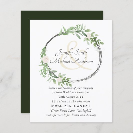 Blätter für Blumenkranke mit Hochzeitsampern (Vorne/Hinten)