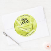 Blätter für Blumenprodukte mit dem Logo "Gelbe Ros Runder Aufkleber (Umschlag)