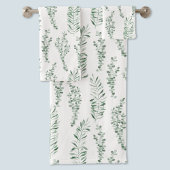 Blätter für botanische Wasserfarben Badhandtuch Set