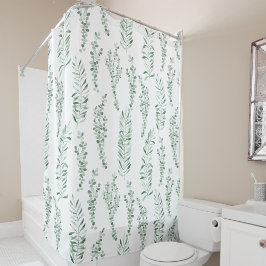 Blätter für botanische Wasserfarben Duschvorhang