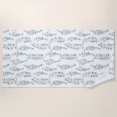 Blätter für botanische Wasserfarben Strandtuch (Vorderseite)