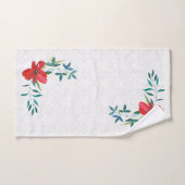 Blätter für Damast und Wasserfarbe Badhandtuch Set (Handtuch)