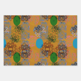 Blätter für das blaue Umhüllungspapier Orange Brow