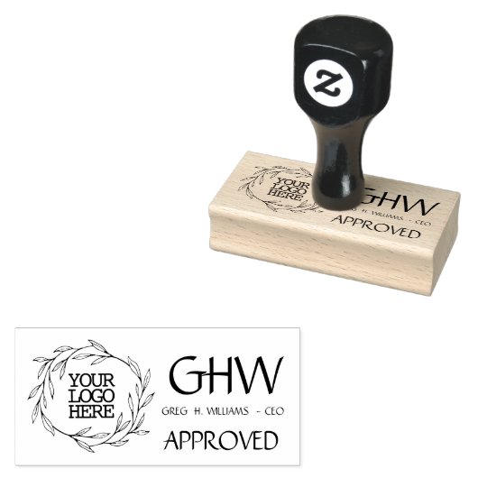 Blätter für das Firmenlogo genehmigt Gummistempel (Stempel)