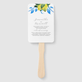 Blätter für das Hochzeitsprogramm "Botanische Zitr Fächer