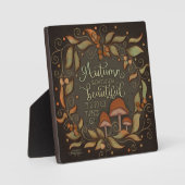 Blätter für das inspirierende Autumn Quote Mushroo Fotoplatte (Vorderseite)