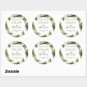 Blätter für das Muster tropischer Flora des Seifen Runder Aufkleber (Blatt)