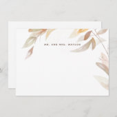 Blätter für den Autumn Branch (Aquarellfarben) - C Mitteilungskarte (Vorne/Hinten)