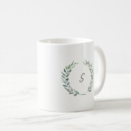 Blätter für den botanischen Olivenzweig Kaffeetasse (VorderseiteRechts)