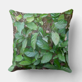 Blätter für den Garten bemalt Kissen