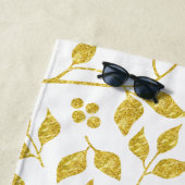 Blätter für den Gold-Glitzer Strandtuch (Beispiel)
