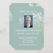 Blätter für den grünen Weißen Baum - Einladung (Vorne/Hinten)