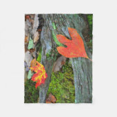 Blätter für den Herbstwald Fleecedecke (Vorderseite)