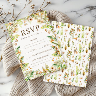 Blätter für den Herbstwald Hochzeit im Herbst RSVP