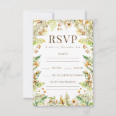Blätter für den Herbstwald Hochzeit im Herbst RSVP Karte (Vorderseite)