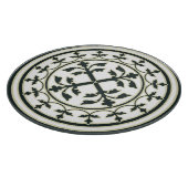 Blätter für den mittelalterlichen, grünen, beigen  schneidebrett (Ecke)