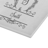 Blätter für den Schriftart Monogram Familienname S Schneidebrett (Ecke)