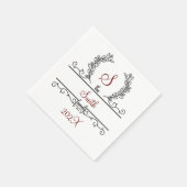 Blätter für den Schriftart Monogram Familienname S Serviette (Ecke)