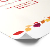 Blätter für die Bezeichnung des Lebensmittellaufwe Poster (Ecke)