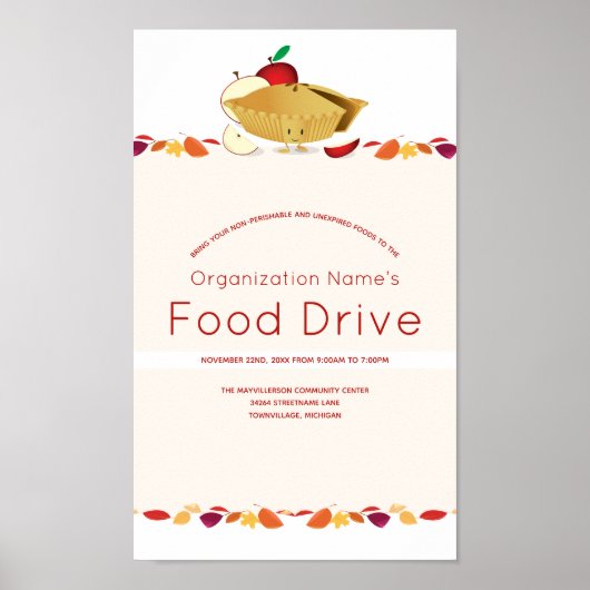 Blätter für die Bezeichnung des Lebensmittellaufwe Poster (Vorne)